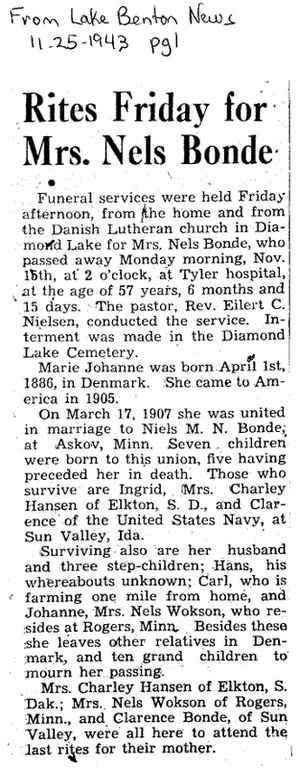 Bonde, Marie obit.jpg