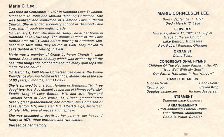 Lee, Marie F. B. & obit.jpg