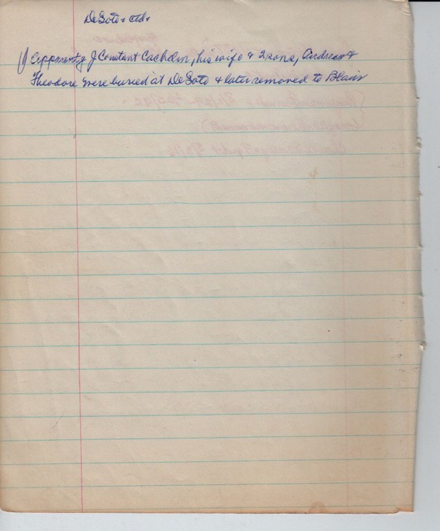 DeSoto Cemetery addendum