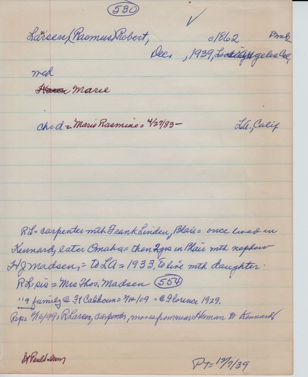 Larsen, (Rasmus) Robert - 530