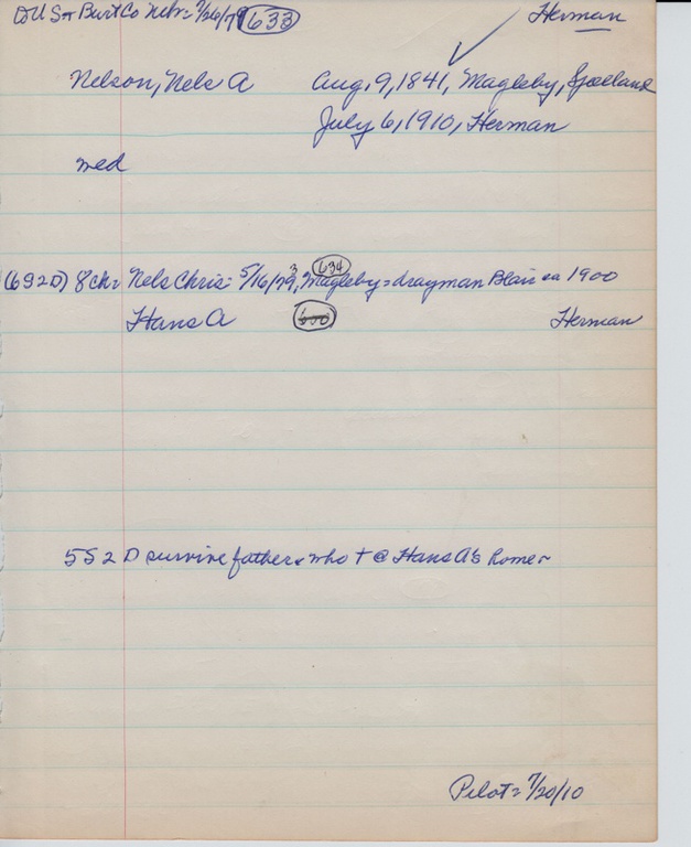 Nelson, Nels A. - 633