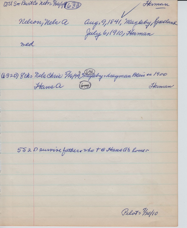 Nelson, Nels A. - 633