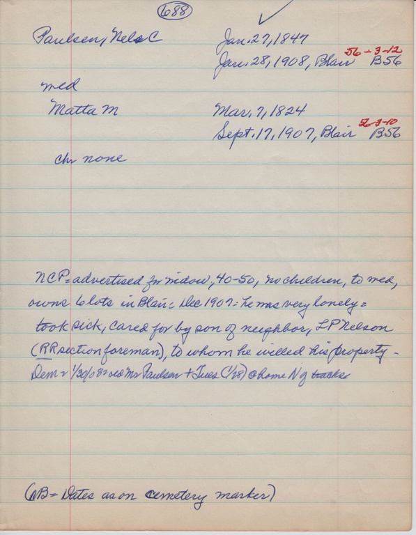 Paulsen, Nels C. - 688