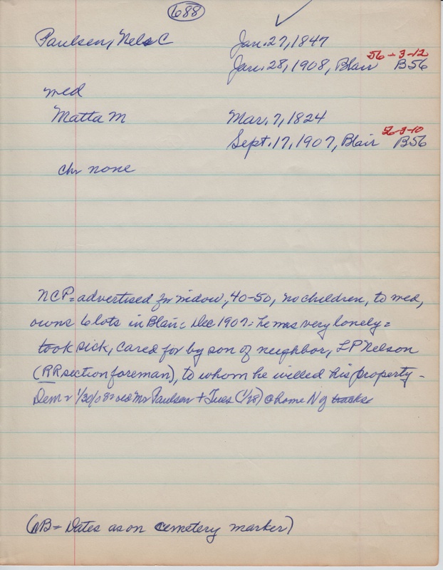 Paulsen, Nels C. - 688