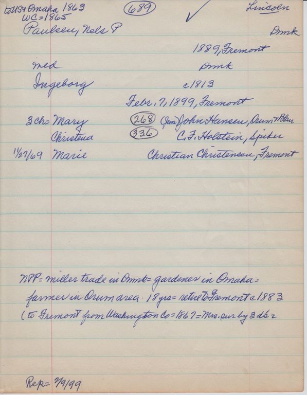 Paulsen, Nels P. - 689