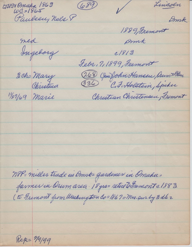 Paulsen, Nels P. - 689