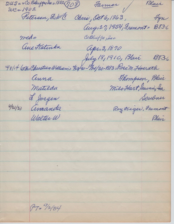 Petersen, Frederick C. - 708