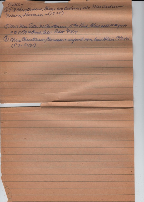 Single Entries, beginning with C (additions)