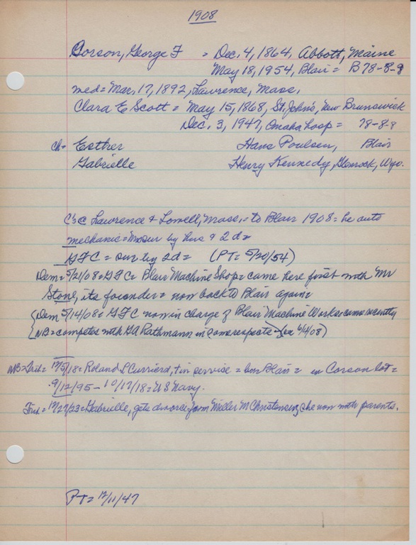 Corson, George F.