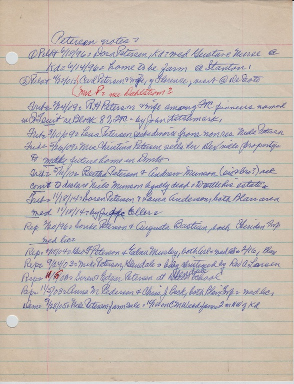 Petersen Notes