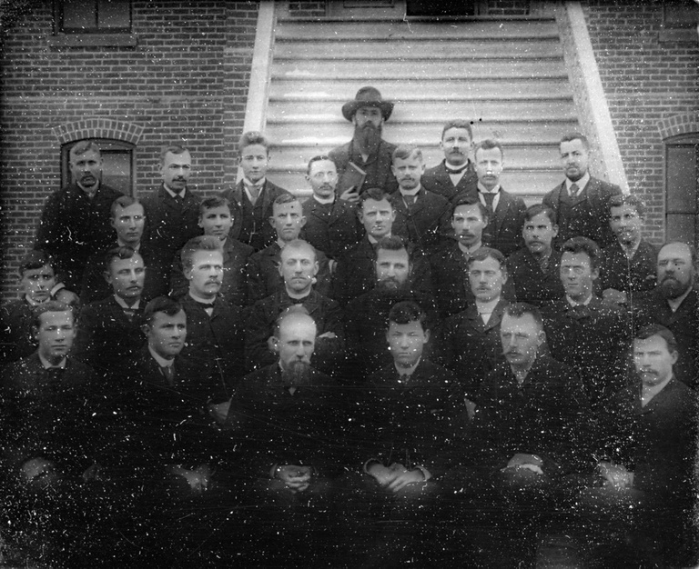 slide (065) Student Body at Trinity Seminary 1891 Rev. G.B. Christiansen, Dean.jpg