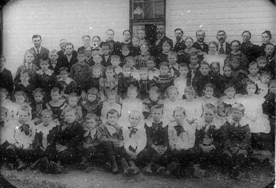 slide (092) Sunday School, Cedar Falls,IA 1898. Niels Hansen, Pastor K. Anders.jpg