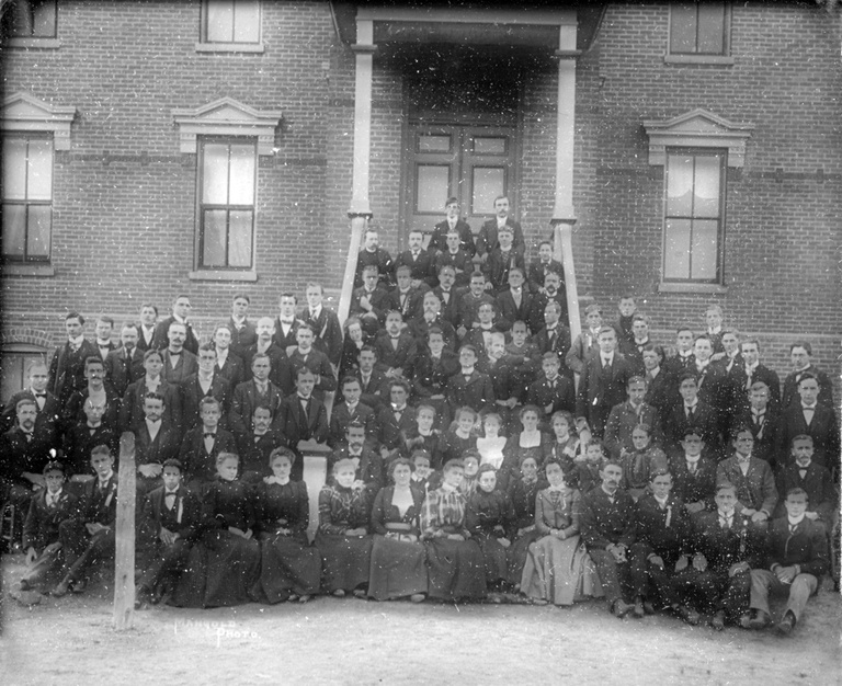 slide (093) Student body at Blair, 1900. Trinity Seminary and Dana College.jpg