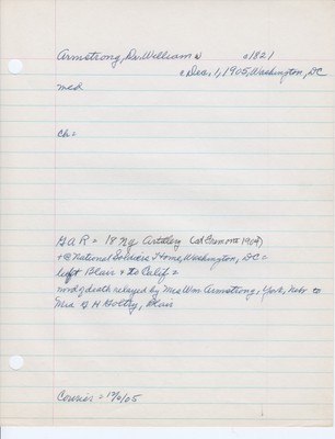 Armstrong, William W (Dr.)