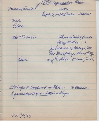 Hansen, Louis P - 276