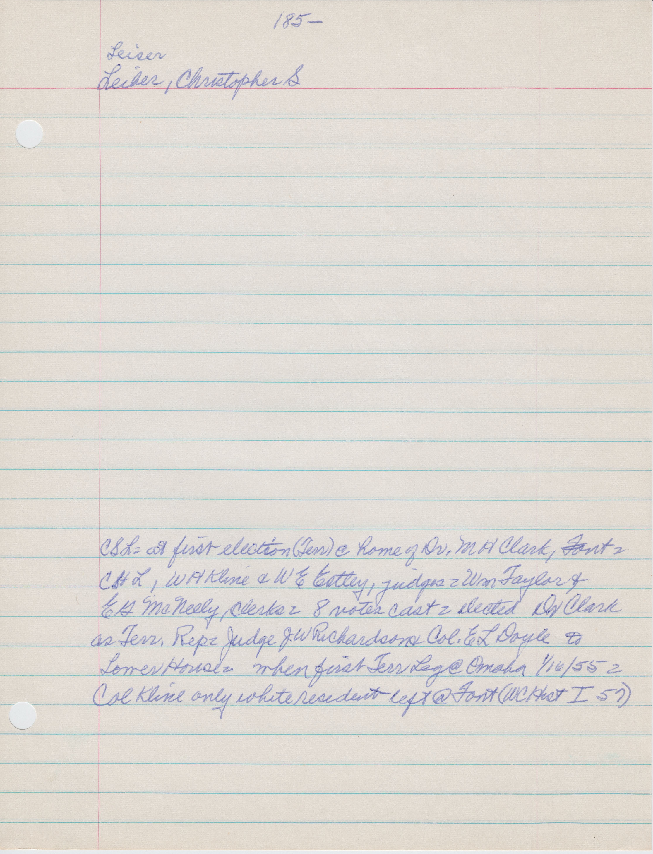 Leiber (Leiser), Christopher S