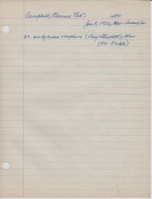 Campbell, Clarence ("Cad")