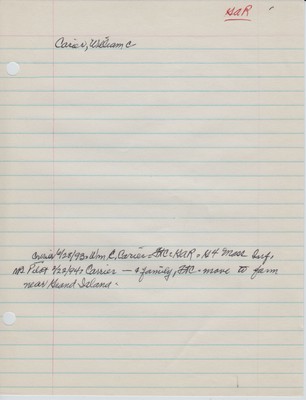 Carier, William C