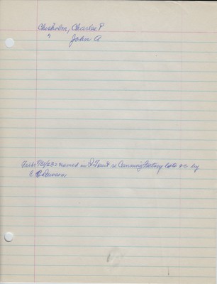 Chisholm, Charles P and John A