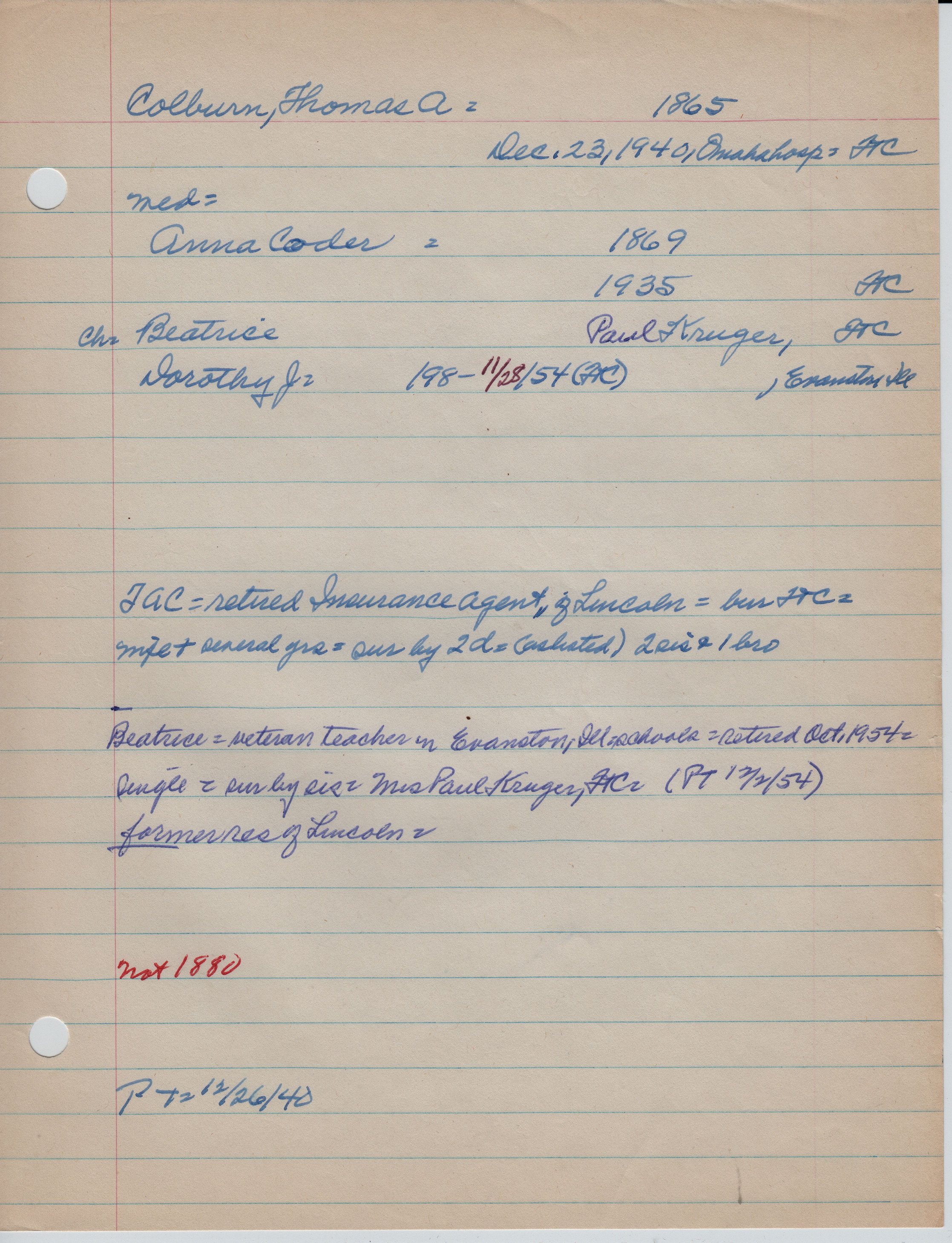 Colburn, Thomas A