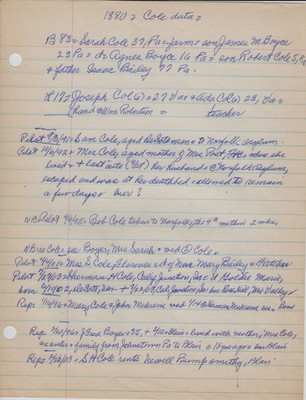 Cole family notes