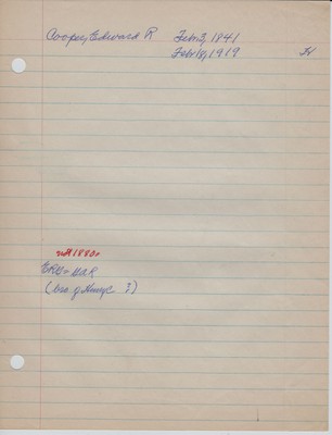 Cooper, Edward R