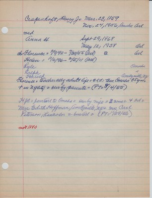 Crapenhoft, Henry J