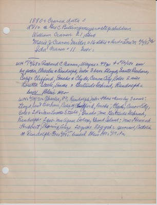 Craven family notes