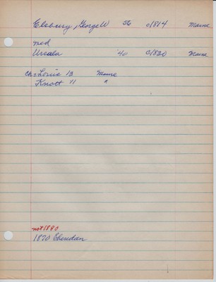 Elsbury, George W