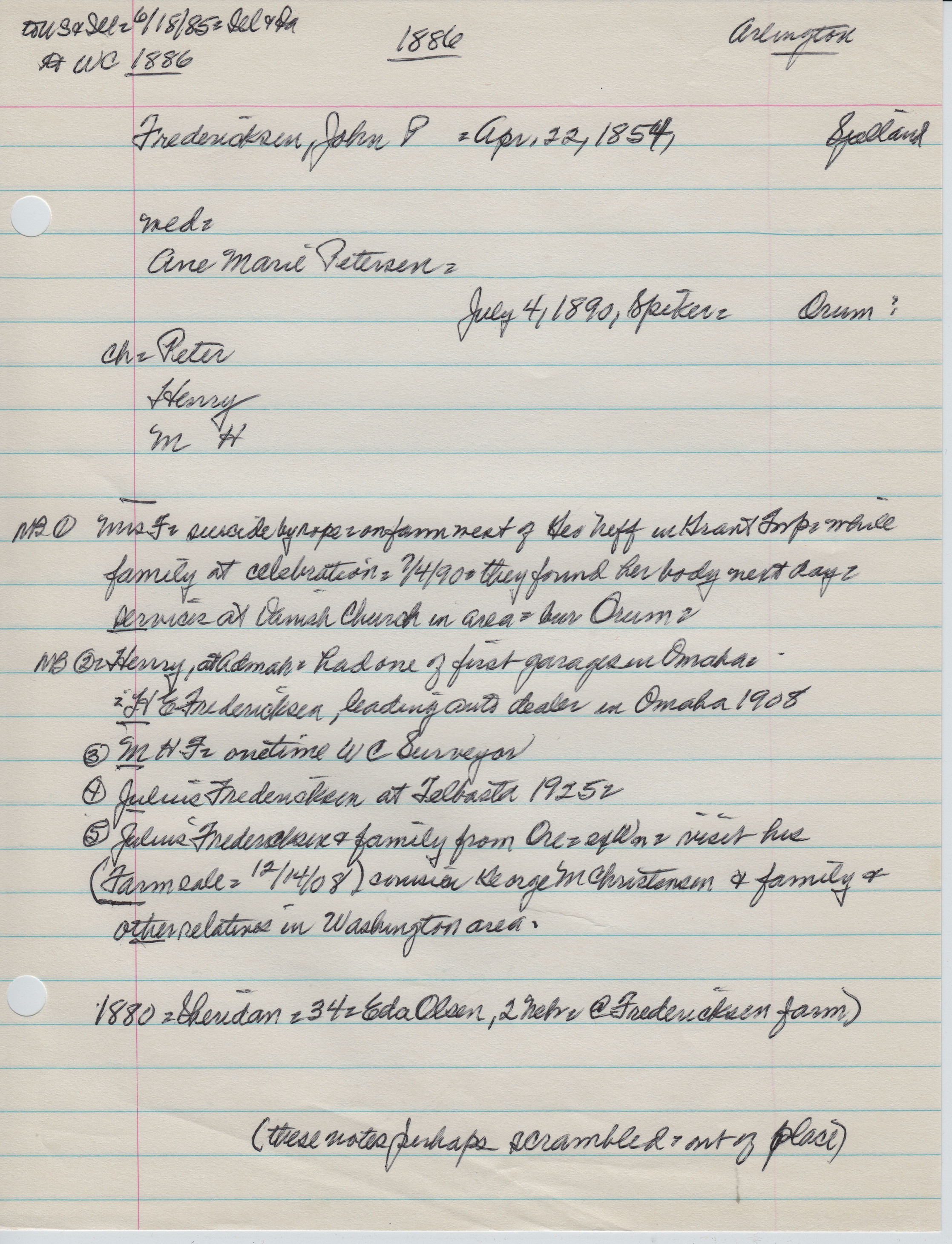 Fredericksen, John P