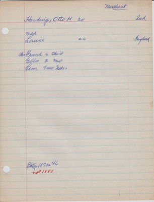 Harding, Otto H