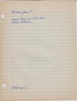Kaiser, John P