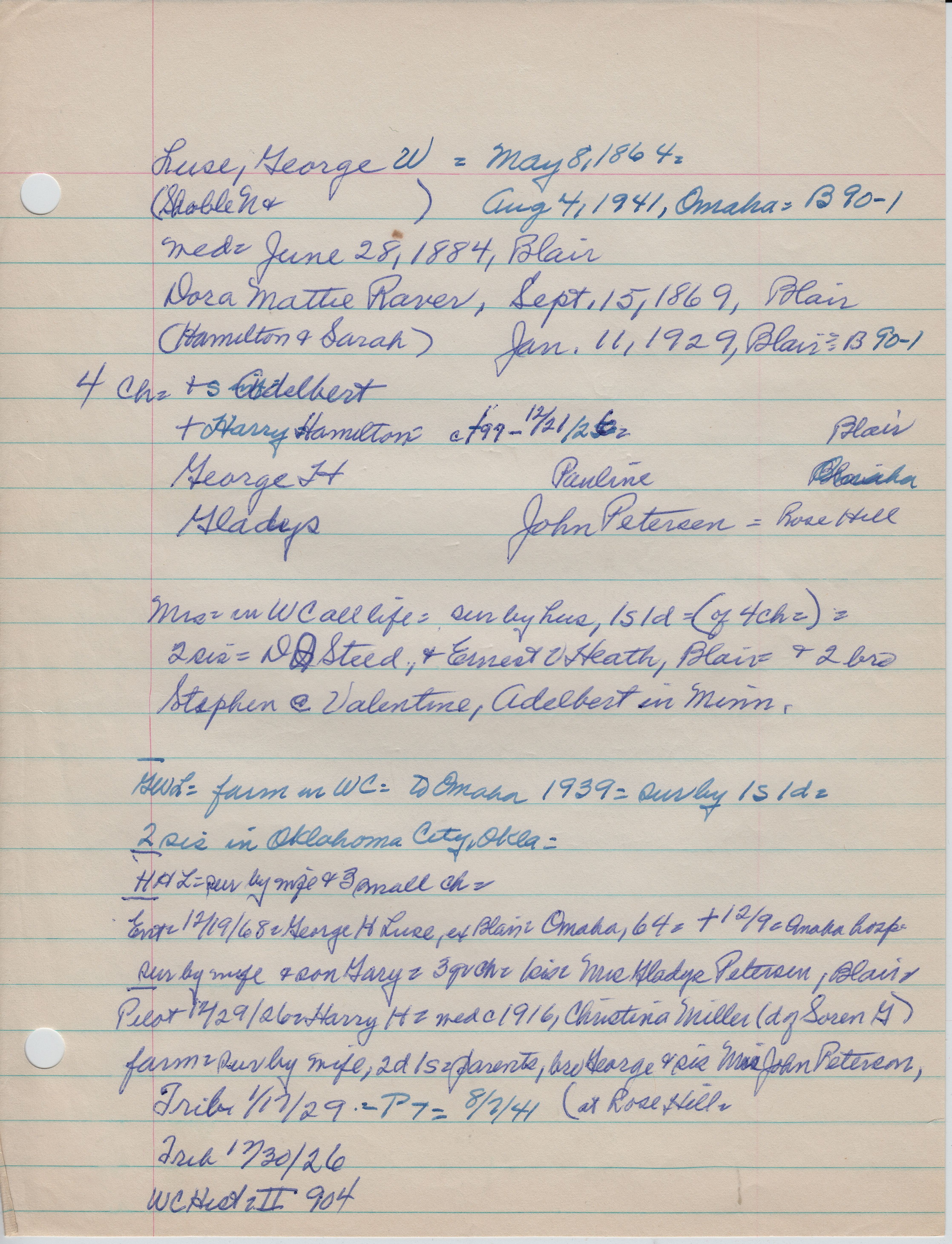 Luse, George W