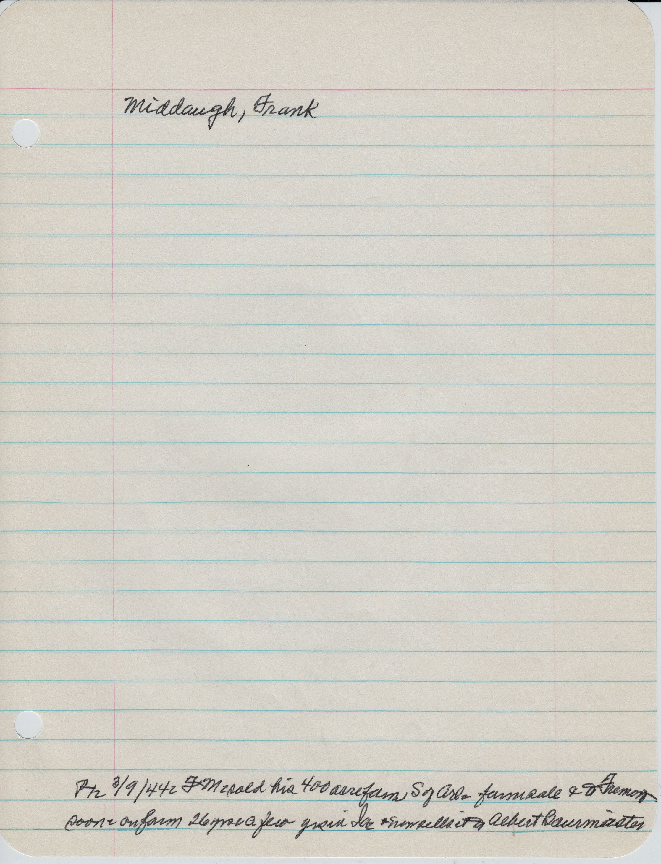 Middaugh, Frank