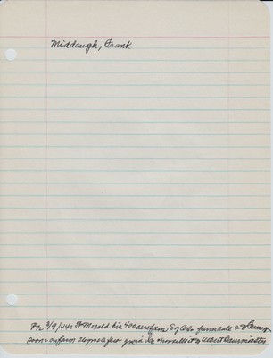 Middaugh, Frank