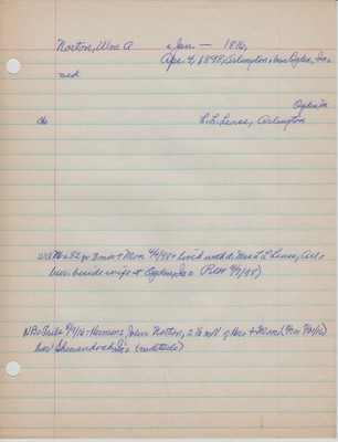 Norton, William A