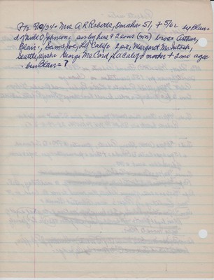 Roberts family notes