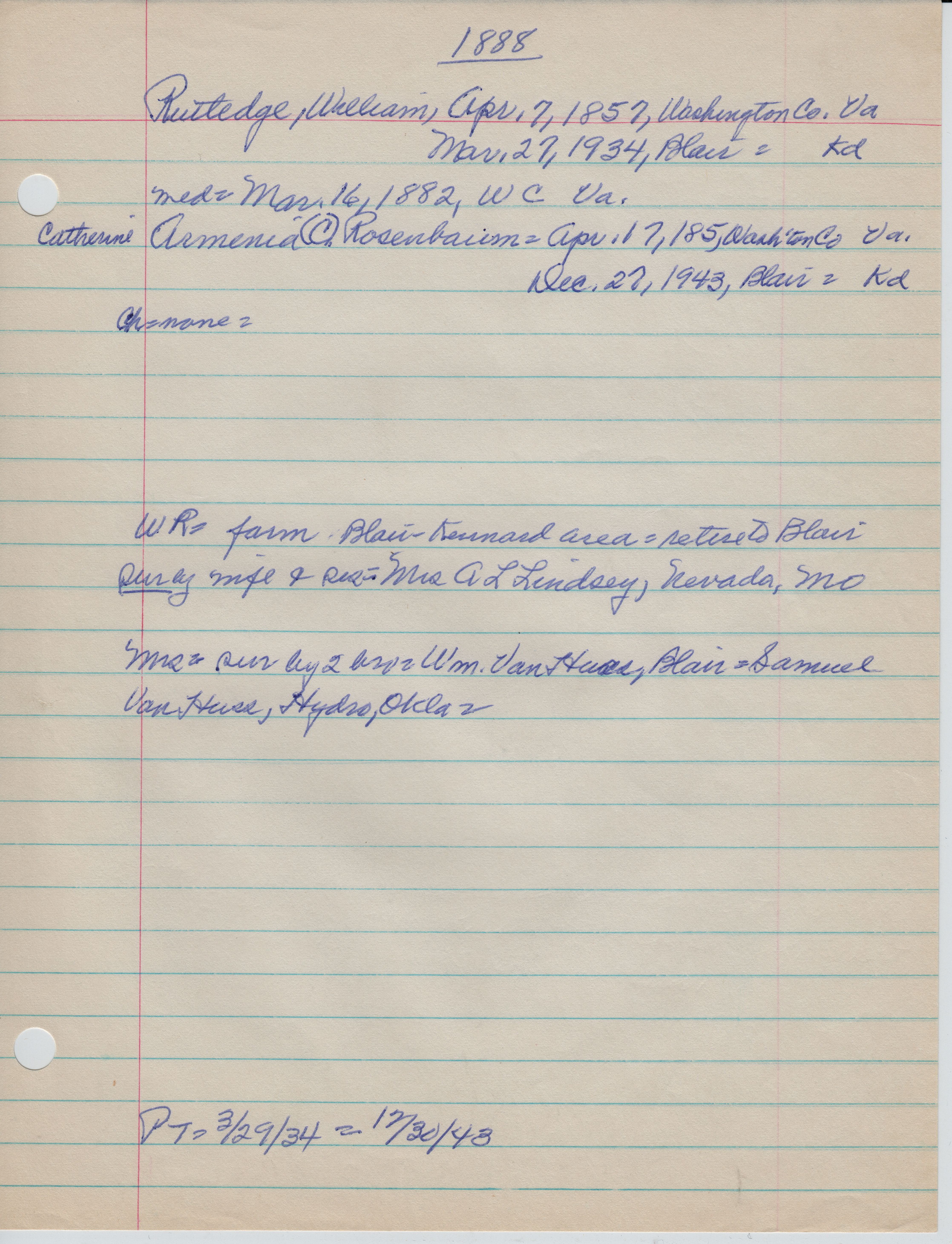 Rutledge, William