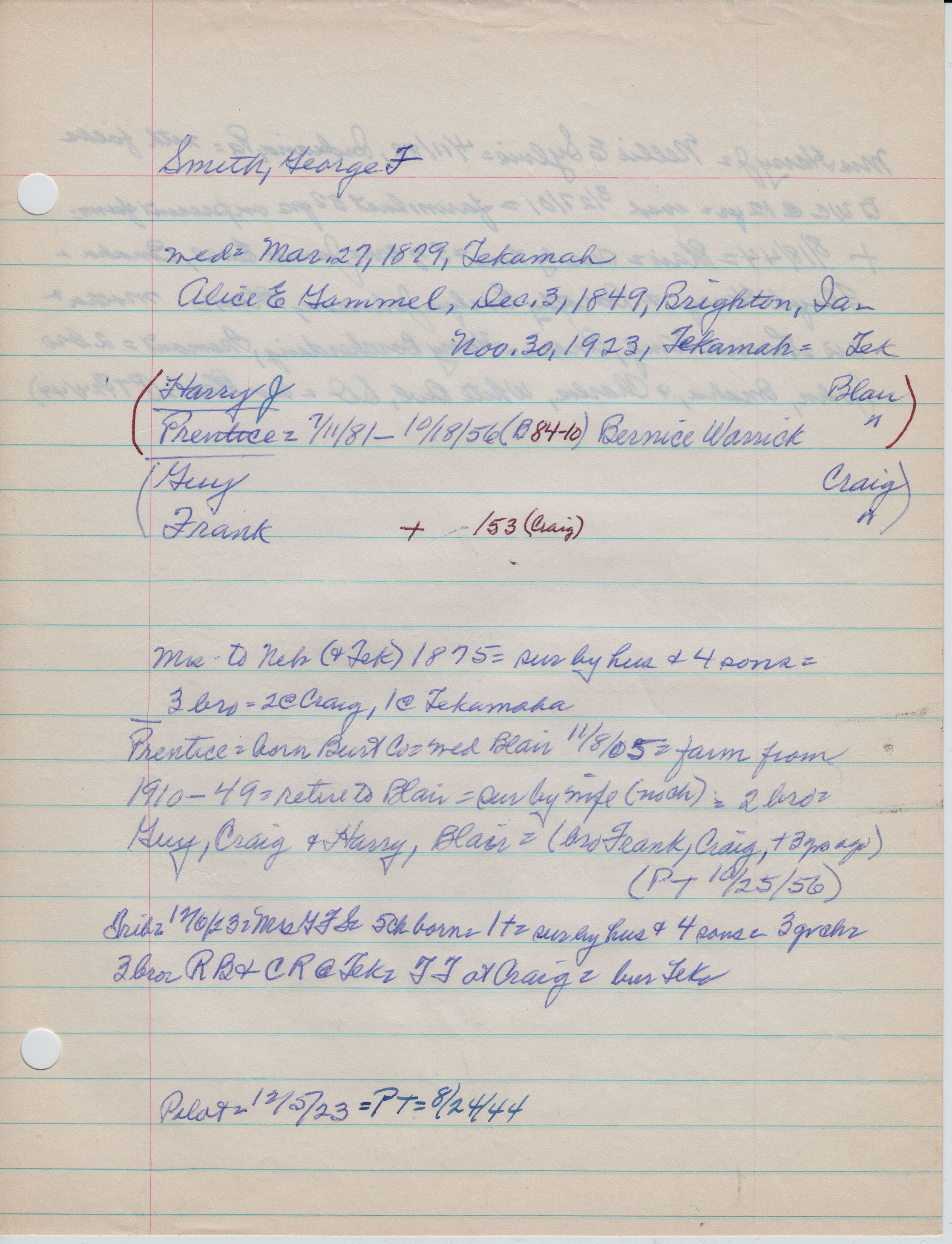 Smith, George F