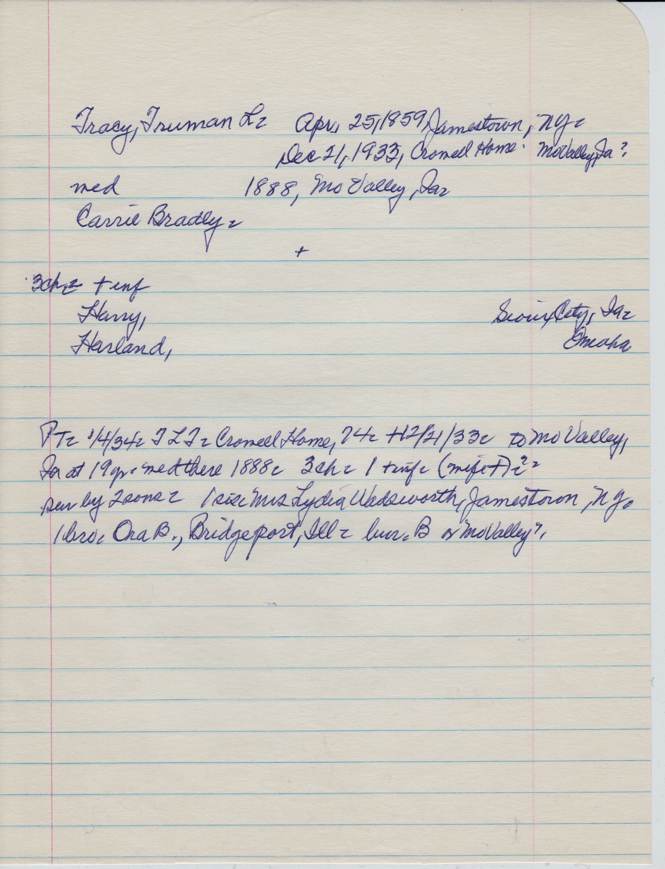 Tracy, Truman L