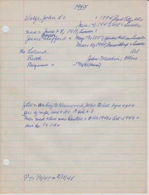 Wolfe, John L