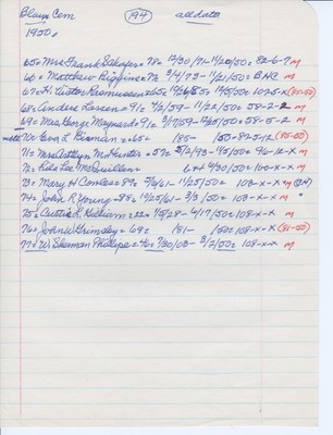 Blair Cemetery: 1950 (3)