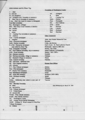 Abbreviation Key Abbreviation Key